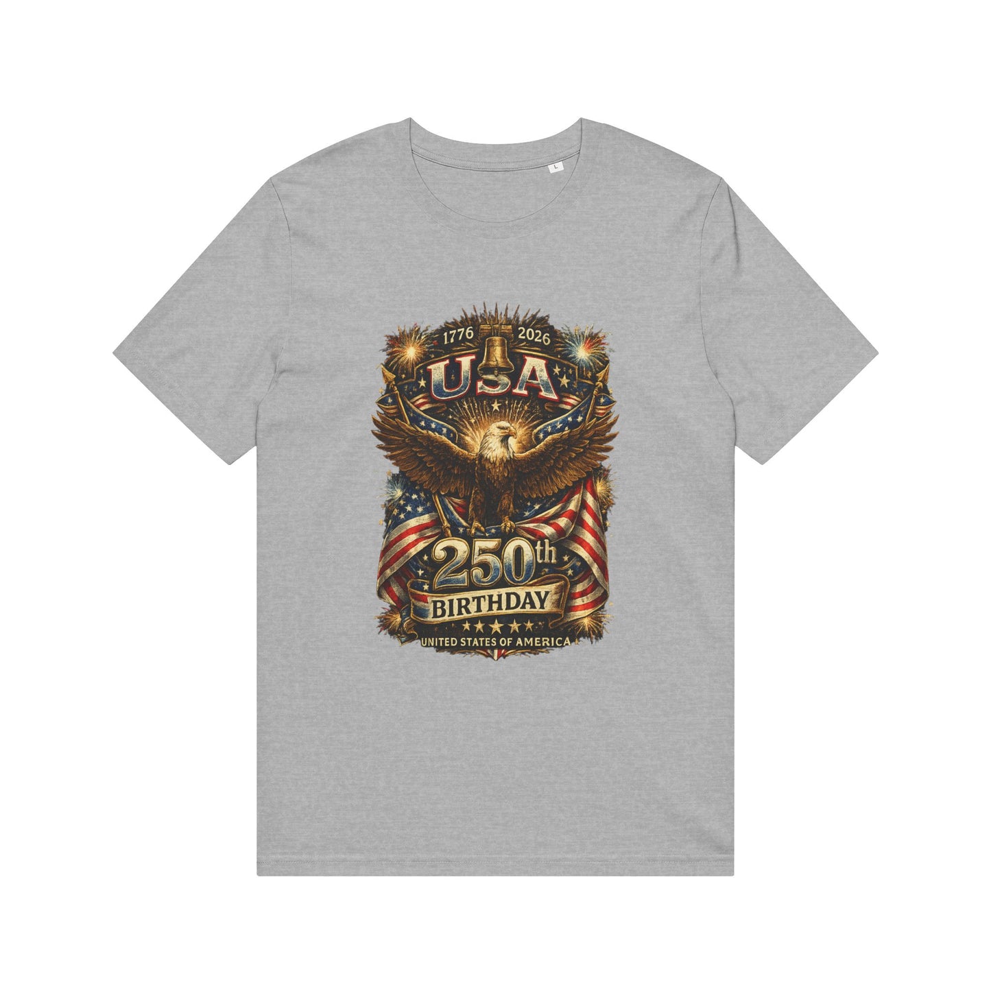 USA 250th Birthday T-Shirt – Patriotic Eagle American Flag Design