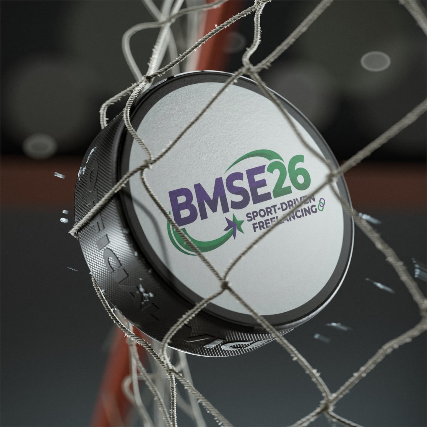 BMSE26 Hockey Puck — Sport-Driven Freelancing Logo Puck
