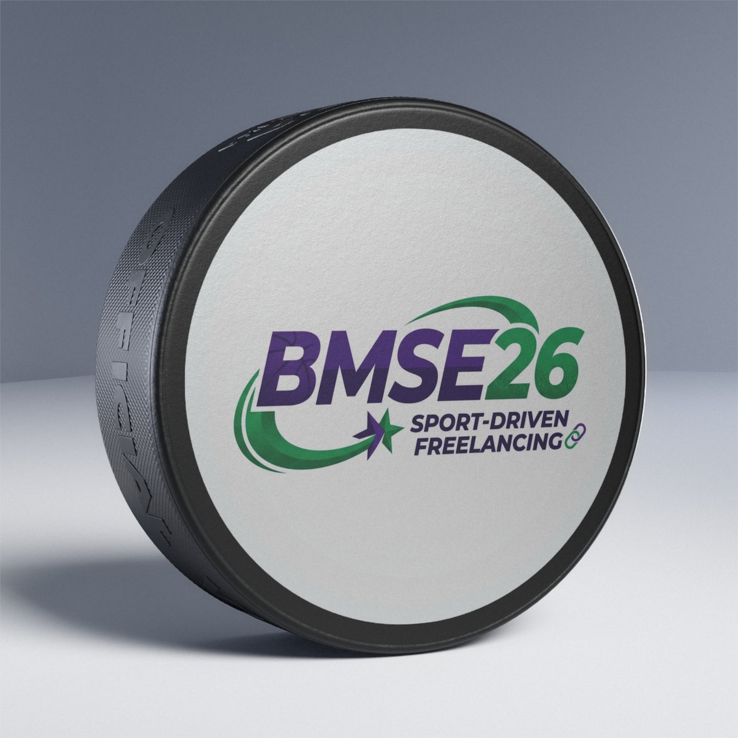 BMSE26 Hockey Puck — Sport-Driven Freelancing Logo Puck