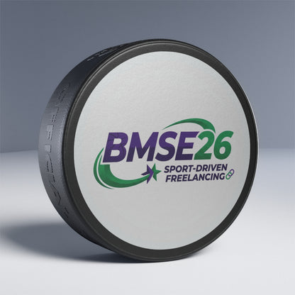 BMSE26 Hockey Puck — Sport-Driven Freelancing Logo Puck