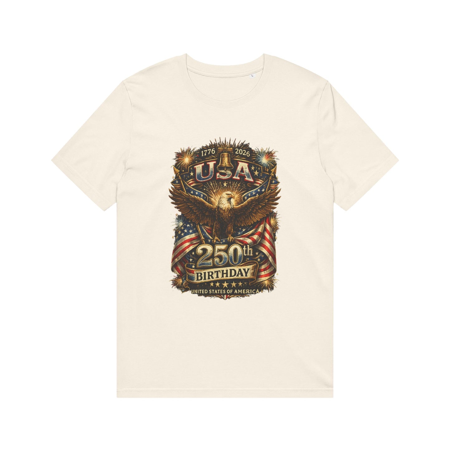 USA 250th Birthday T-Shirt – Patriotic Eagle American Flag Design