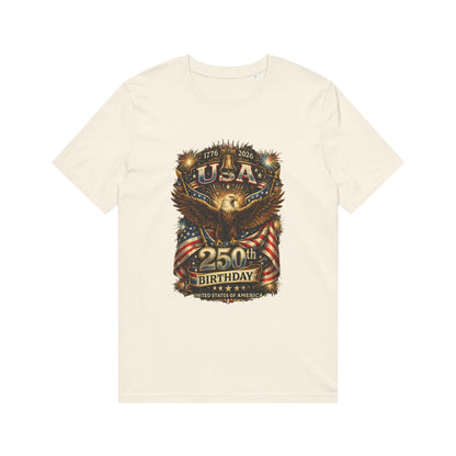 USA 250th Birthday T-Shirt – Patriotic Eagle American Flag Design
